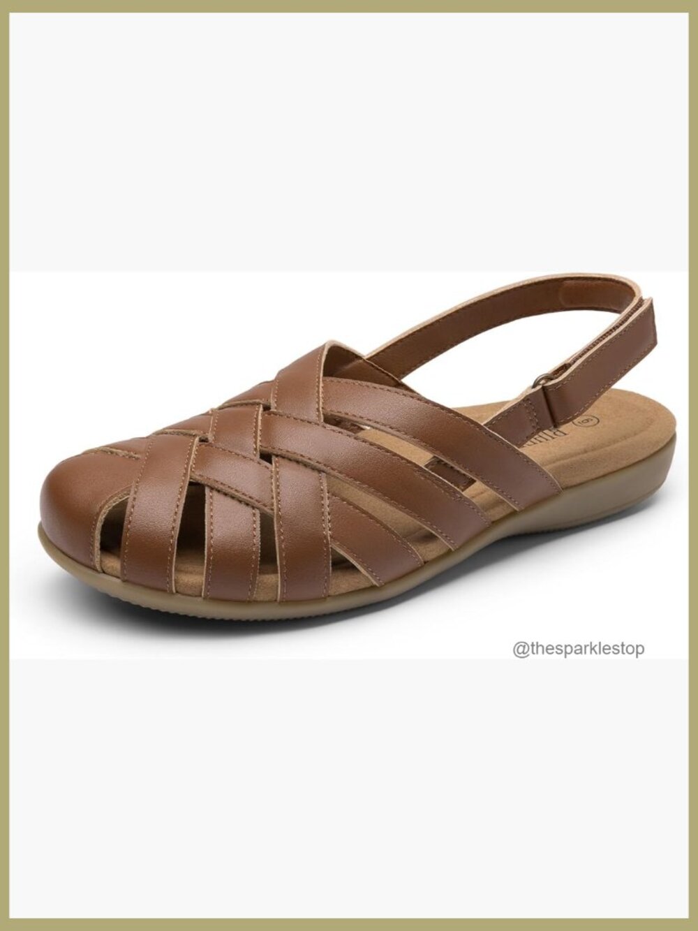 Closed Toe Fisherman Sandals with Arch Support and Adjustable Strap